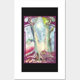 The Moon tarot card Posters and Art